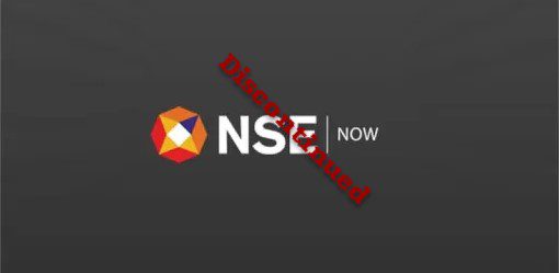 The Image shows the Logo of NSE Now with Discontinued Stamp on it