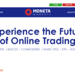 A screenshot from the Home Page of the Moneta Markets website