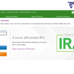 A screenshot of the home page of the website of Fidelity Broker