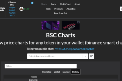 Screenshot from the Home page of Poocoin website