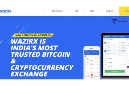 Screenshot from the Home page of the WazirX Broker website