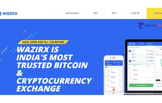 Screenshot from the Home page of the WazirX Broker website