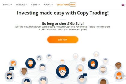 Screenshot from the Home page of the Zulu trade website