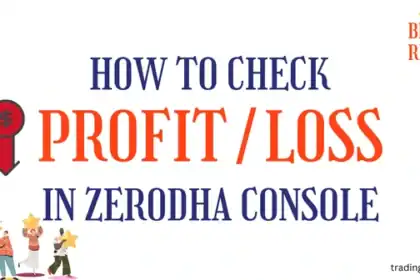 How to check profit and loss in Zerotha
